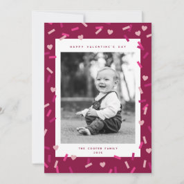 Hartconfetti Valentijnsdag Fotokaart Feestdagenkaart
