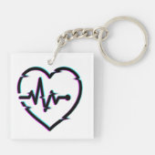 Hartcontrole acryl Sleutelhanger (Achterkant)