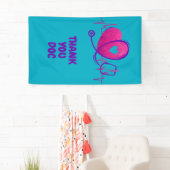 Hartcurve met medische stethoscoop 2 spandoek (Insitu)