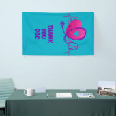 Hartcurve met medische stethoscoop 2 spandoek (Beurs)