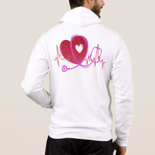 Hartcurve met medische stethoscoop 3 hoodie