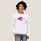 Hartcurve met medische stethoscoop 3 Tri-Blend shirt (Voorkant)