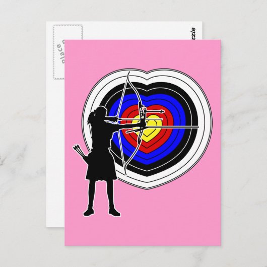 Hartdoel boogschieten2 briefkaart (Voorkant / Achterkant)