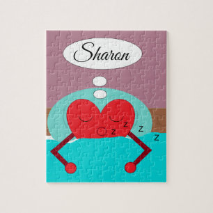 Hartdromen Paarse en groen: Legpuzzel