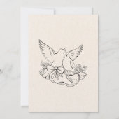 Hartduiven bruiloft kaart (Achterkant)