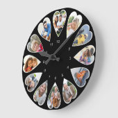 Harte foto's zwart-wit rond grote klok (Hoek)