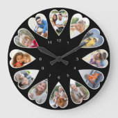 Harte foto's zwart-wit rond grote klok (Voorkant)