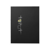 Harte puzzelstukjes hartslag Cool Autisme Awarenes Notitieblok (Linkerzijde)