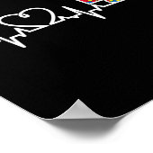 Harte puzzelstukjes hartslag Cool Autisme Awarenes Poster (Hoek)