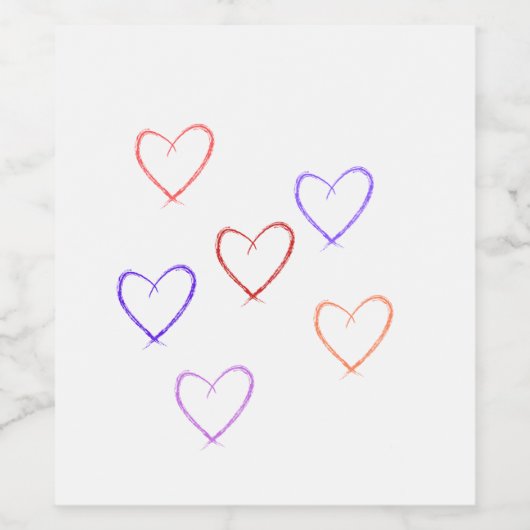 hartelabel wijn etiket (Enkel label)