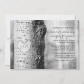 hartelboor rustige trouwuitnodigingen kaart (Voorkant)