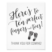 Hartelijk Baby shower Foto Afdruk (Voorkant)