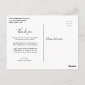 HARTELIJK BEDANKT | Aankondiging van de baby met h Briefkaart (Achterkant)