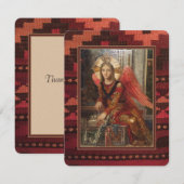 HARTELIJK BEDANKT! ANGEL op ZUID-WESTERNE stijl Bedankkaart (Voorkant / Achterkant)