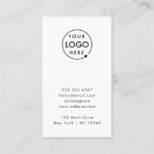 Hartelijk Bedankt | Bedrijfs Logo Modern Wit Kortingskaartje (Achterkant)