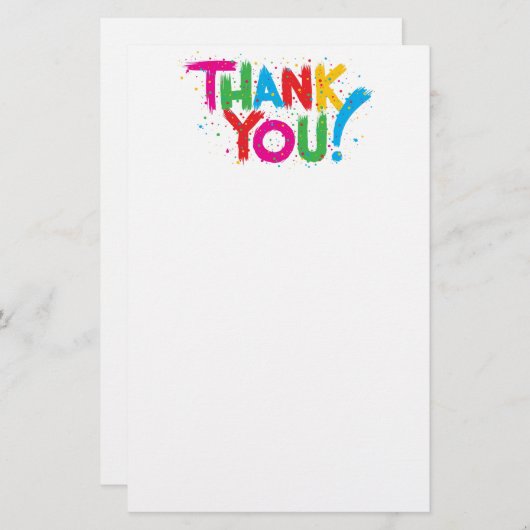 Hartelijk Bedankt! Briefpapier (Voorkant / Achterkant)