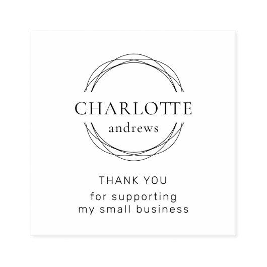 HARTELIJK BEDANKT! Circle Art Stamp Rubberstempel (Afrduk)