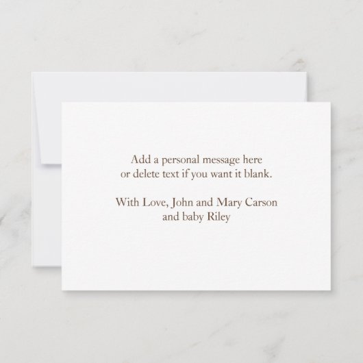 Hartelijk Bedankt | Cowgirl Thed Baby shower (Achterkant)