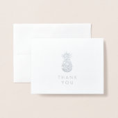 Hartelijk Bedankt | Eenvoudig zure ananas Folie Kaarten (Voorkant met envelop)