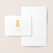 Hartelijk Bedankt | Eenvoudige anananas van de gou Folie Kaarten (Display)