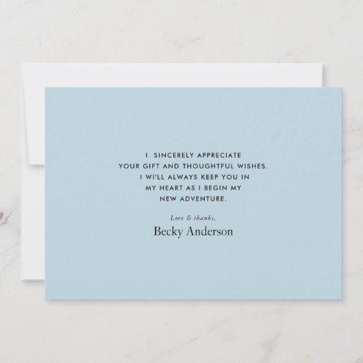 HARTELIJK BEDANKT | Eenvoudige kaart voor afstuder (Achterkant)