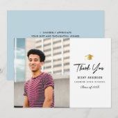 HARTELIJK BEDANKT | Eenvoudige kaart voor afstuder (Voorkant / Achterkant)