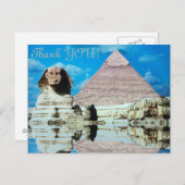 Hartelijk Bedankt! Egyptische Sphinx... Briefkaart (Voorkant / Achterkant)