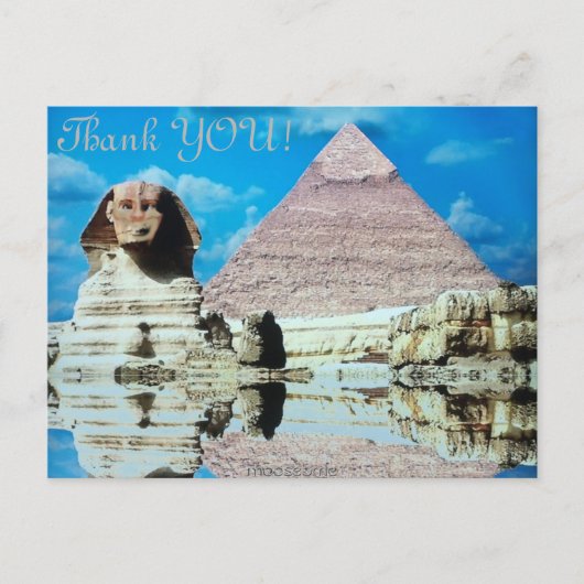 Hartelijk Bedankt! Egyptische Sphinx... Briefkaart (Voorkant)