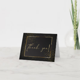 HARTELIJK BEDANKT | Elegant Black en Gold Glitter