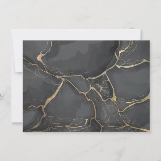 HARTELIJK BEDANKT | FOTO Elegant Black en Gold Mar (Achterkant)