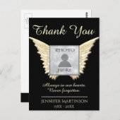 Hartelijk Bedankt | Fotogedenkteken toevoegen Briefkaart (Voorkant / Achterkant)