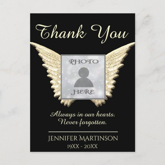 Hartelijk Bedankt | Fotogedenkteken toevoegen Briefkaart (Voorkant)