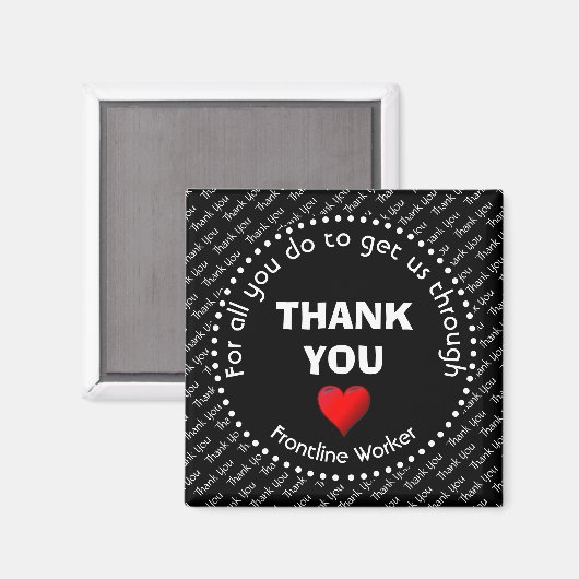 HARTELIJK BEDANKT |  | Frontline Worker Magneet (Voorkant / Achterkant)