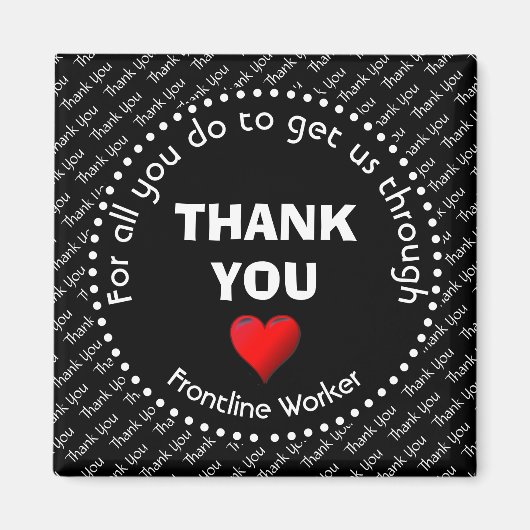 HARTELIJK BEDANKT |  | Frontline Worker Magneet (Voorkant)