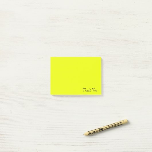 Hartelijk Bedankt | Geel Post-it® Notes (Op bureau)