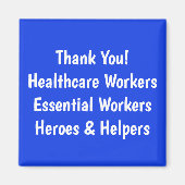 Hartelijk Bedankt! Gezondheidswerkers Essentieel Magneet (Voorkant)