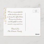 Hartelijk Bedankt | Gold Angel-tranen Briefkaart (Achterkant)