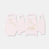 Hartelijk Bedankt | Goudharten | Blush roze bruilo Bedankdoosjes (Uitgevouwen)