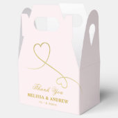 Hartelijk Bedankt | Goudharten | Blush roze bruilo Bedankdoosjes (Geopend)