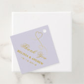 Hartelijk Bedankt | Goudharten | Elegant Lavender  Bedankjes Labels (In situ)