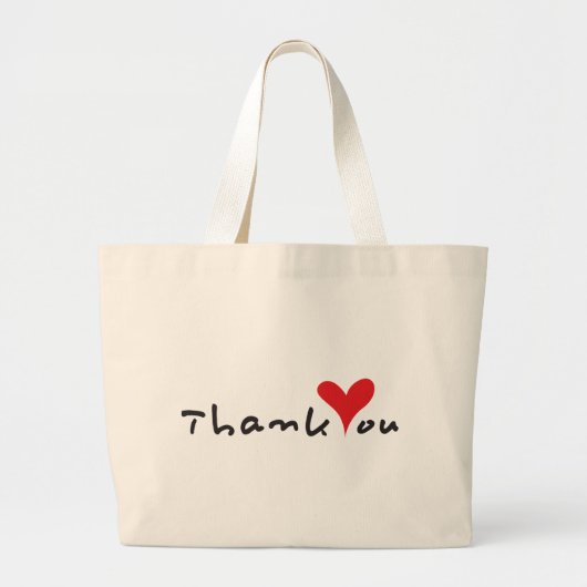 Hartelijk Bedankt Grote Tote Bag (Voorkant)