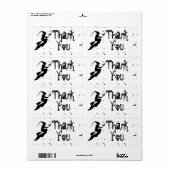 Hartelijk Bedankt | Halloween Witch Silhouette Bla Etiket (Full Sheet)