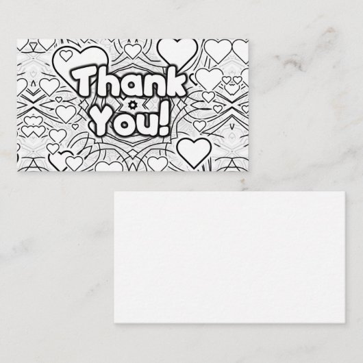 Hartelijk Bedankt! hart Visitekaartje (Voorkant / Achterkant)
