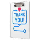 Hartelijk Bedankt | Hartstethoscoop Klembord (Links)