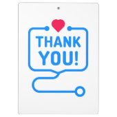 Hartelijk Bedankt | Hartstethoscoop Klembord (Achterkant)