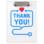 Hartelijk Bedankt | Hartstethoscoop Klembord (Voorkant)