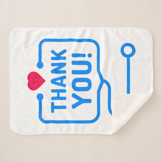 Hartelijk Bedankt | Hartstethoscoop Sherpa Deken (Voorkant (horizontaal))