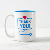 Hartelijk Bedankt | Hartstethoscoop Tweekleurige Koffiemok (Links)