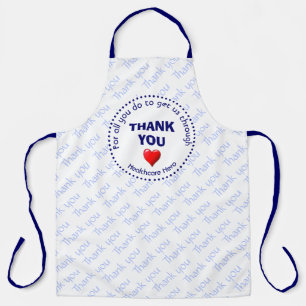 HARTELIJK BEDANKT Healthcare Hero BLAUW Schort