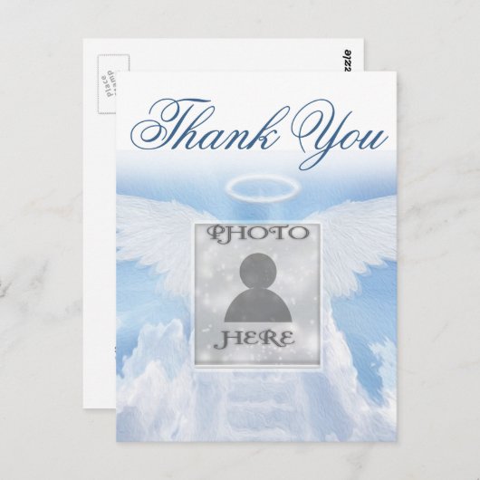 Hartelijk Bedankt |Heavenly Memorial Briefkaart (Voorkant / Achterkant)